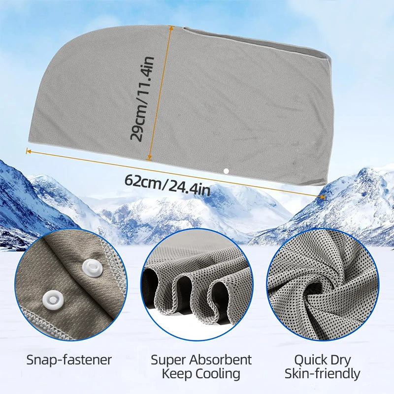Cooling Hooded Towel, Evaporative Cooling Technology, Immediately Cools When Wet, Very Suitable For Fitness, Gym, Outdoor Sports