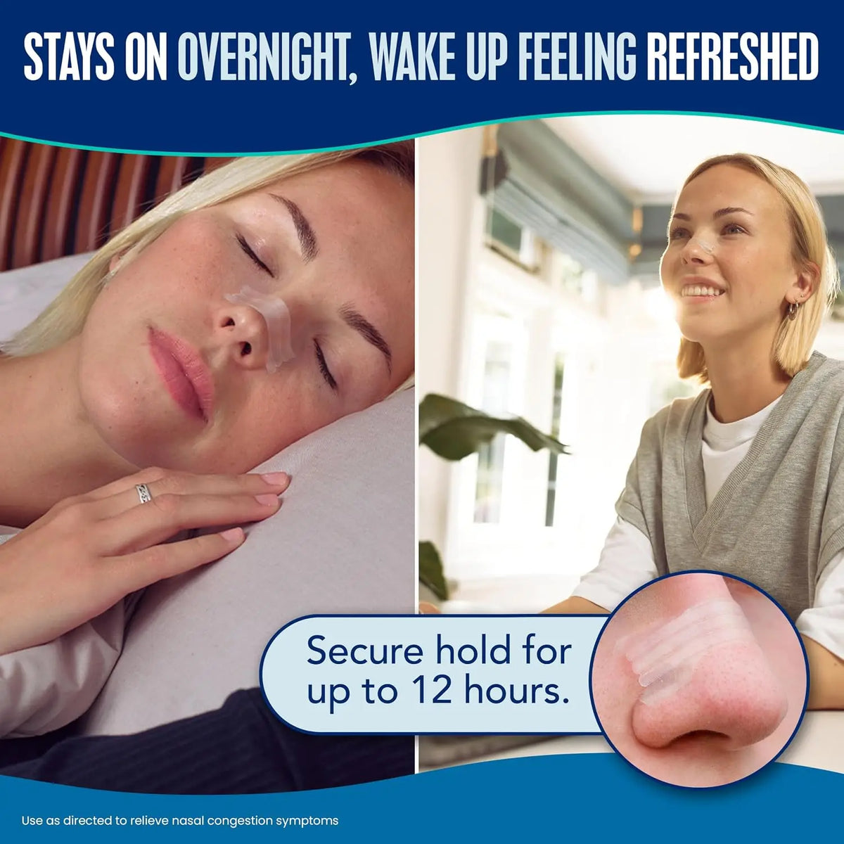 Anti Snoring Nasal Strips Drug-Free Breathing Aid Increase Nasal Airflow Relieve Congestion Reduce Snoring Portable For Adult Night Sleep