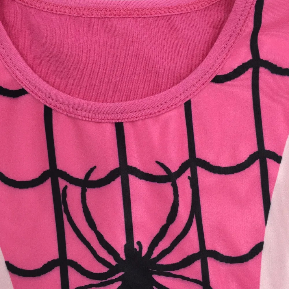 Hot girl children's costume cosplay costume cool 3-12-year-old children's Christmas costume Halloween little girl pink dress new