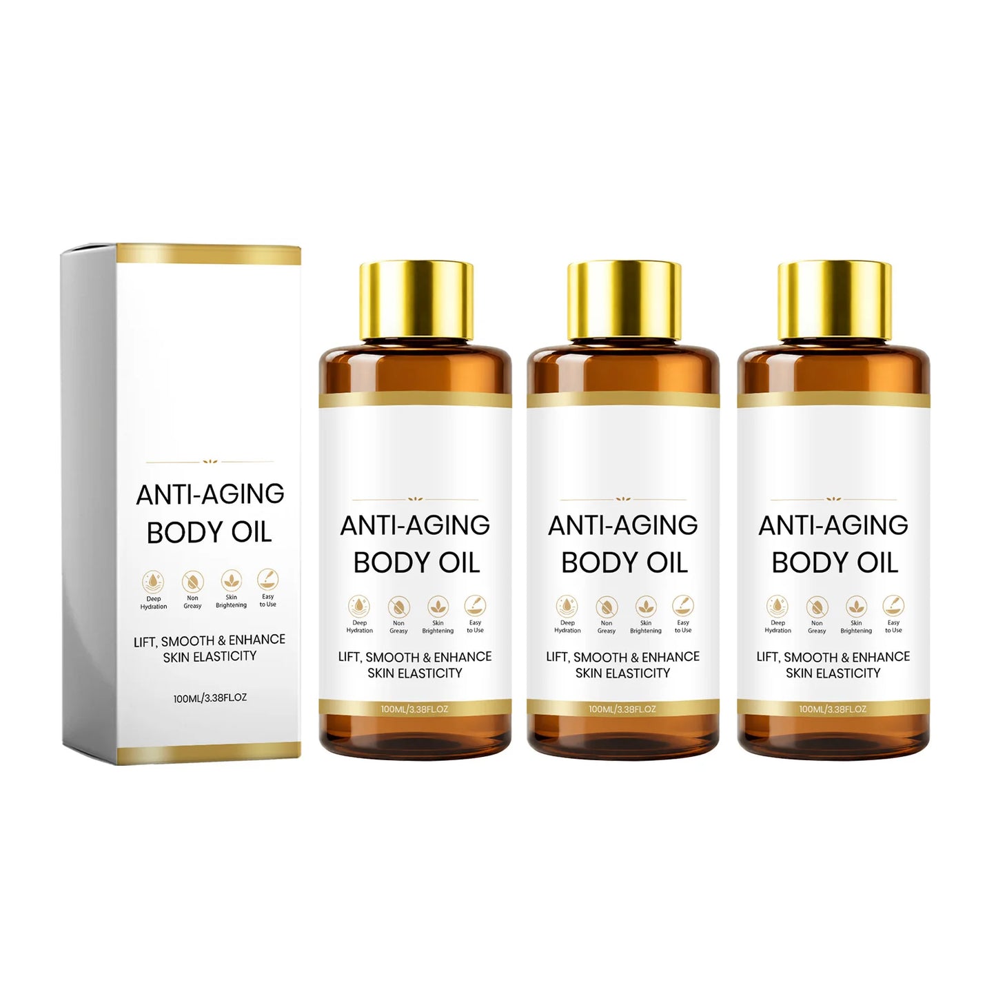 Firming Lifting Body Massage Oil Deep Hydrating Skin Firming Oil Non Sticky for Dry Rough Skin Brightening Body Care Oil