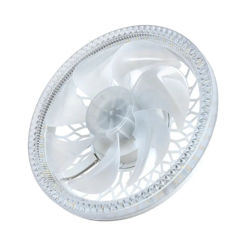 Modern Ceiling Fan With LED Light And Remote Control E27 Fan Lamp 4 Speed 360° Circulating Air For Kitchen Room Home Lighting