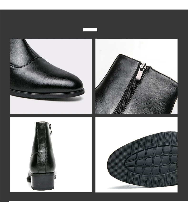 Boots Men Luxury Business Fashion Warm Leather Shoes Men Comfort Fashion Brand Chelsea Boots Gentlemen's Social Boots Men 38-46