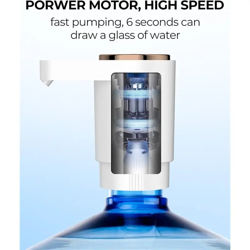 A78E-Water Bottle Pump,Portable Electric Water Dispenser Pump For 5 Gallon Bottles-USB Charging,For Home Kitchen Room Camping