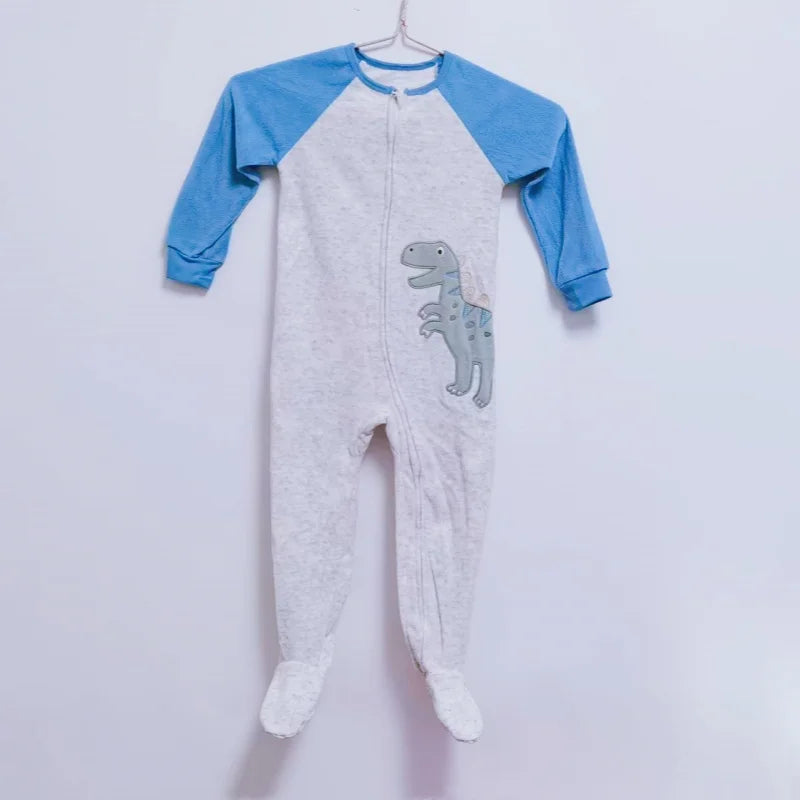 Autumn and Winter Children's Smooth Fleece Hanie Men and Girls Pajamas Baby Ridiculous Clothes to Increase the Code Package Feet