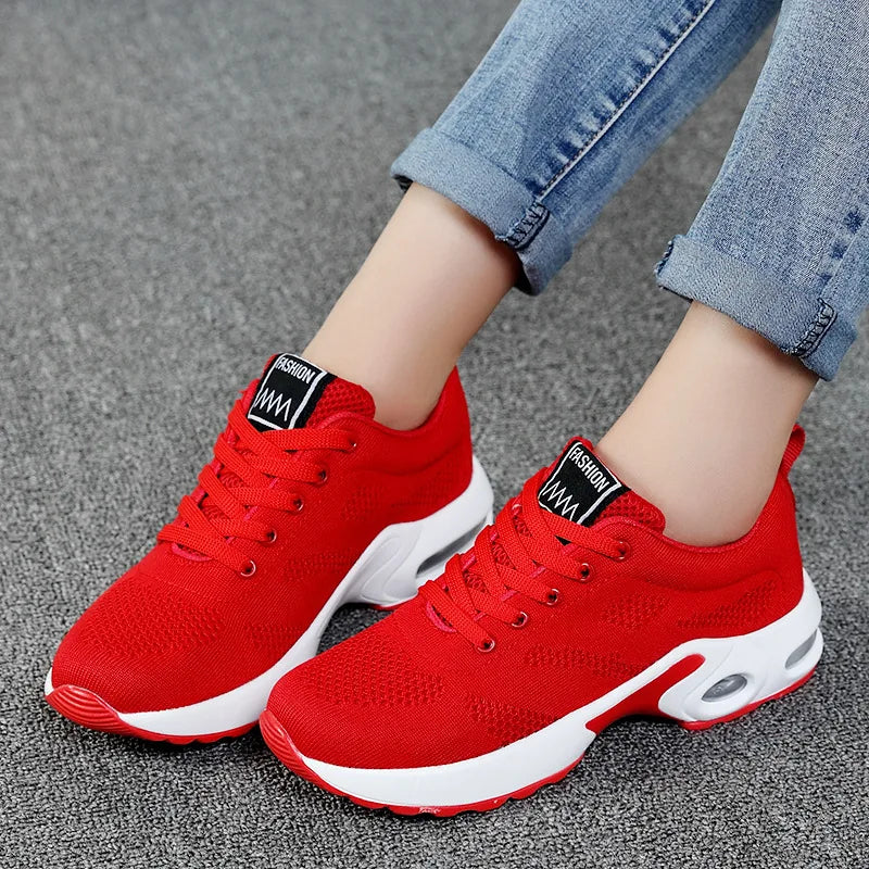 White Sports Shoes Women Running Shoes Breathable Casual Shoes Outdoor Light Weight  Casual Walking Sneakers for Wamen