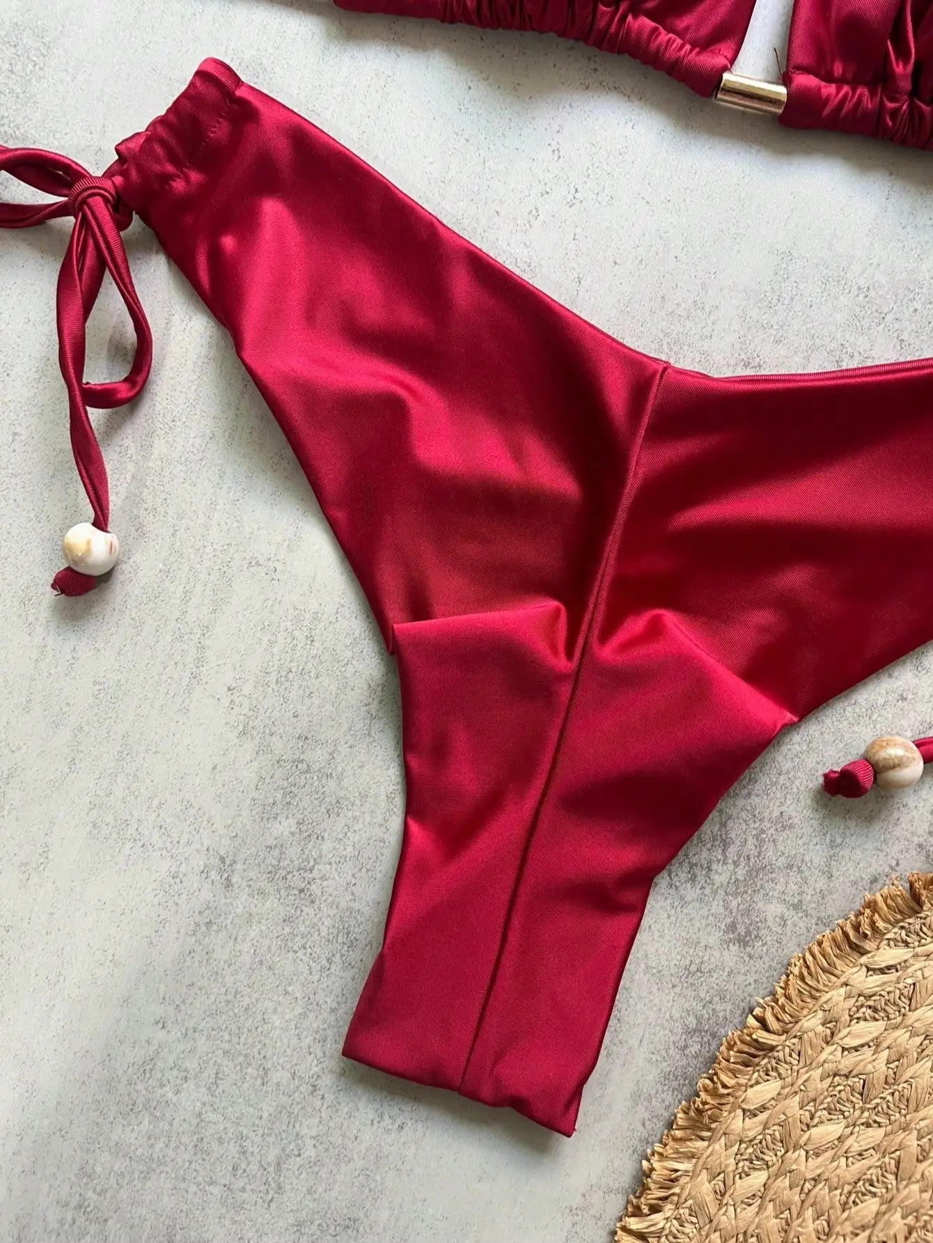 2026 Sexy Folds Bikini Set Solid Micro Bikinis Women Swimsuit Female Triangle Swimwear Beach Wear Bathing Suit