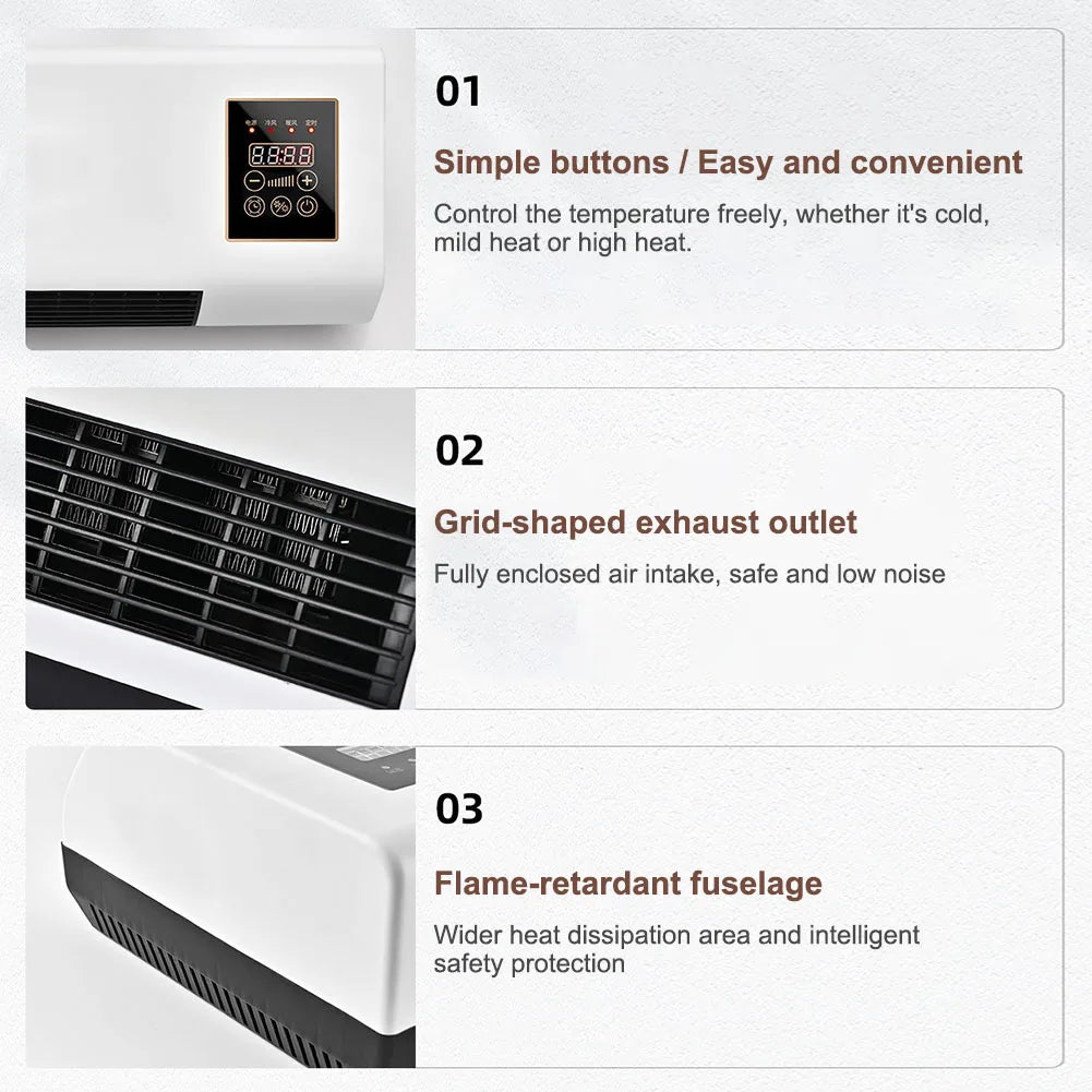 Wall Mounted Portable Cooling Heating Machine Remote Control Split Airconditioners Multifunctional Airconditioner for Home