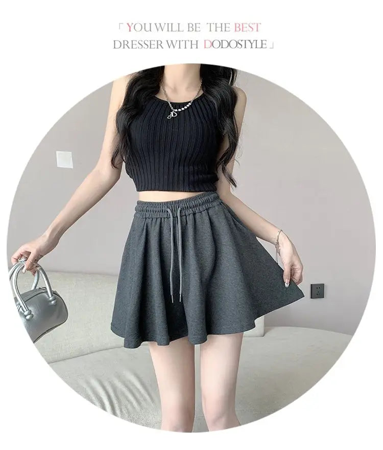 2026 High Waist Wide Leg Sports Shorts Women's Summer New Loose Fit A-Line Shorts Casual Versatile Comfortable Short Pants