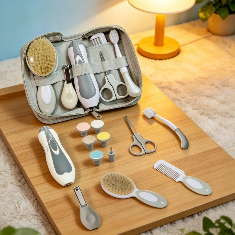 Baby Grooming Set, Electric Safety Nail Trimmer, Baby Care Set with Comb, Baby Boy and Baby Girl Gift