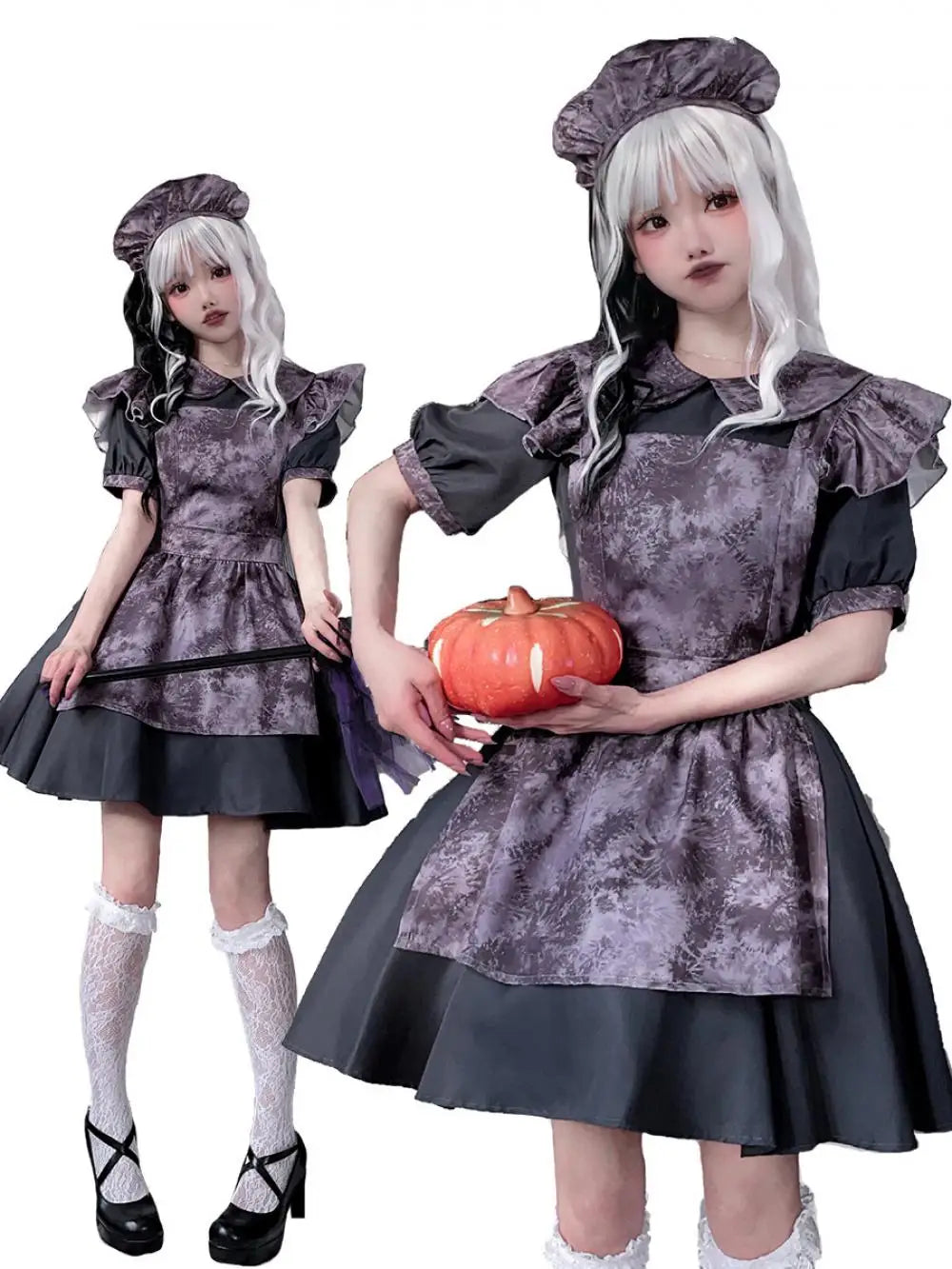 Halloween Costumes Lolita Dresses Pumpkin Witch Vampire Maid Outfits Dark Teenage Gothic Scary Doll Role-Playing Japanese Suit