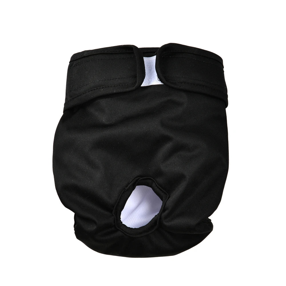 3pcs Female Dog Diapers Washable Reusable Puppy Nappies Physiological Pants Adjustable Pet Sanitary Panties Short for Girl Dogs