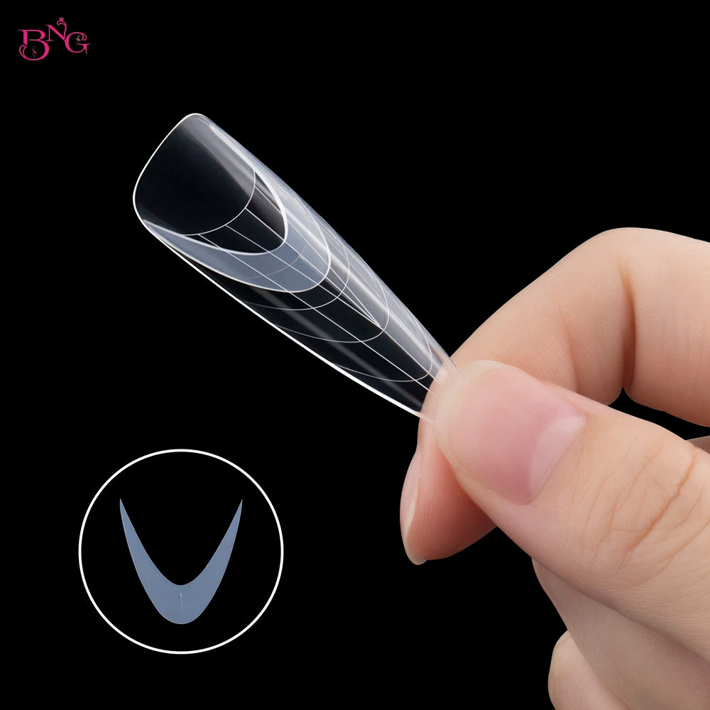 48Pcs French Silicone Pads for Dual Nail Forms False Tips Quick Building French Nails Mold Soft Silicone Pads Manicure Tools