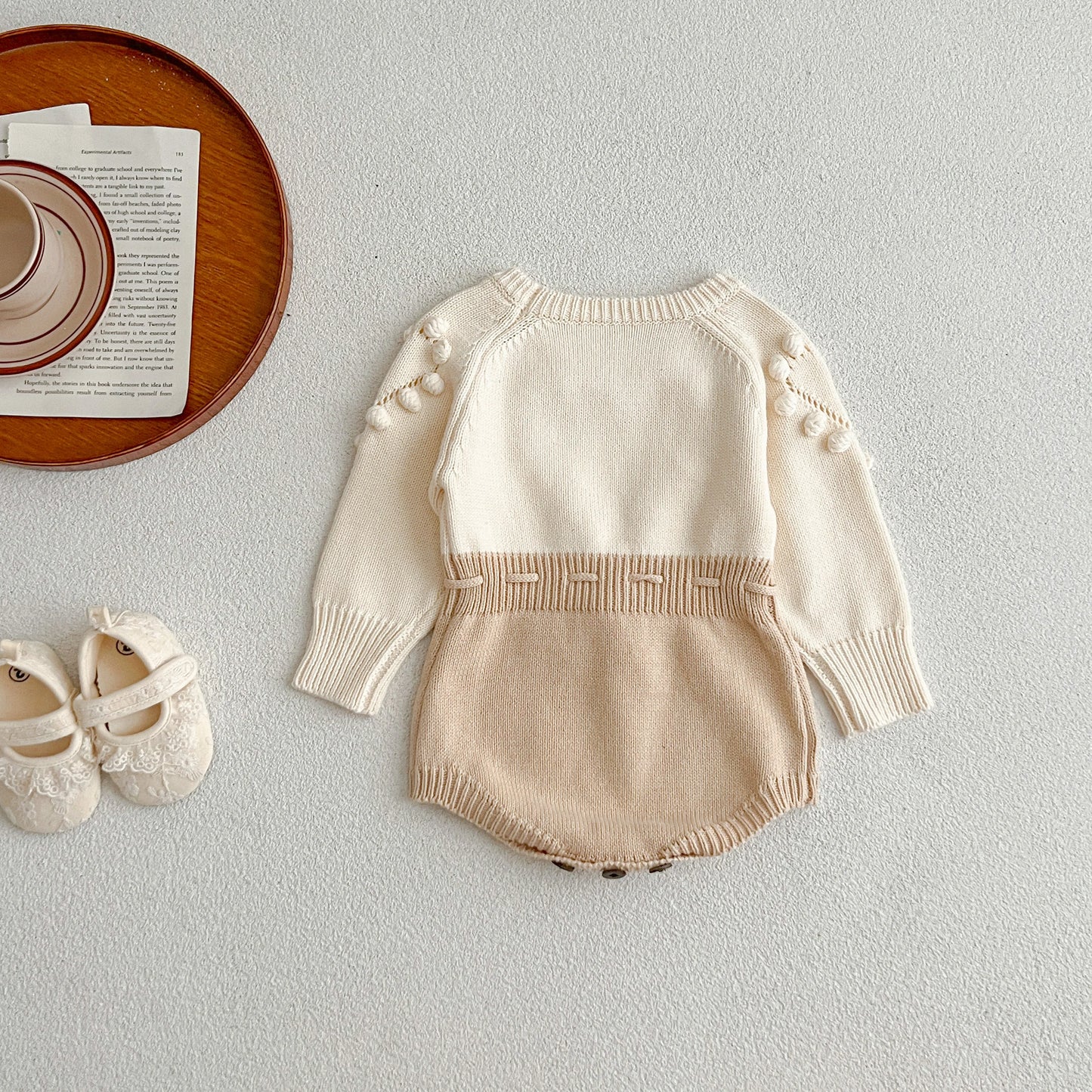 Autumn Lovely Heart Jumpsuit Infant Baby Girl Knitted Clothes Love Romper Bodysuit Outfit Spring Cotton Knitted Sweater Bodysuit