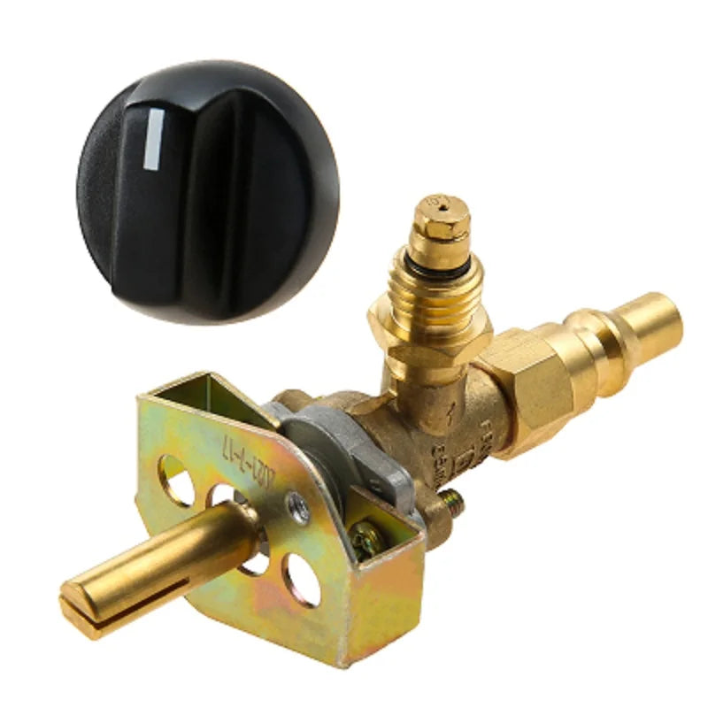 Grill Control Valve with M12x1.5 Thread and 1/4" Quick Disconnect Plug Fit for Olympian 5500 and 5100 and Weber 200 Gas Grill