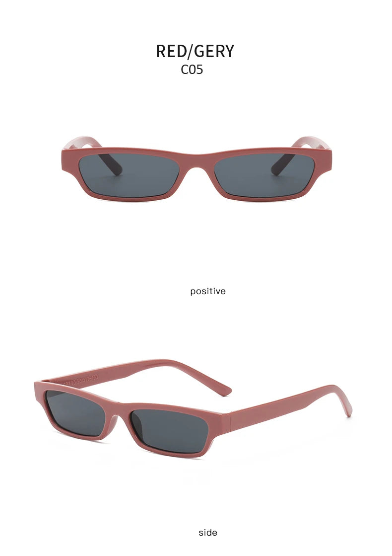 Small Narrow Rectangle Sunglasses Women Fashion Square Narrow Frame Vintage Brand Sun Glasses Men Shades Retro UV400 Oculos ﻿