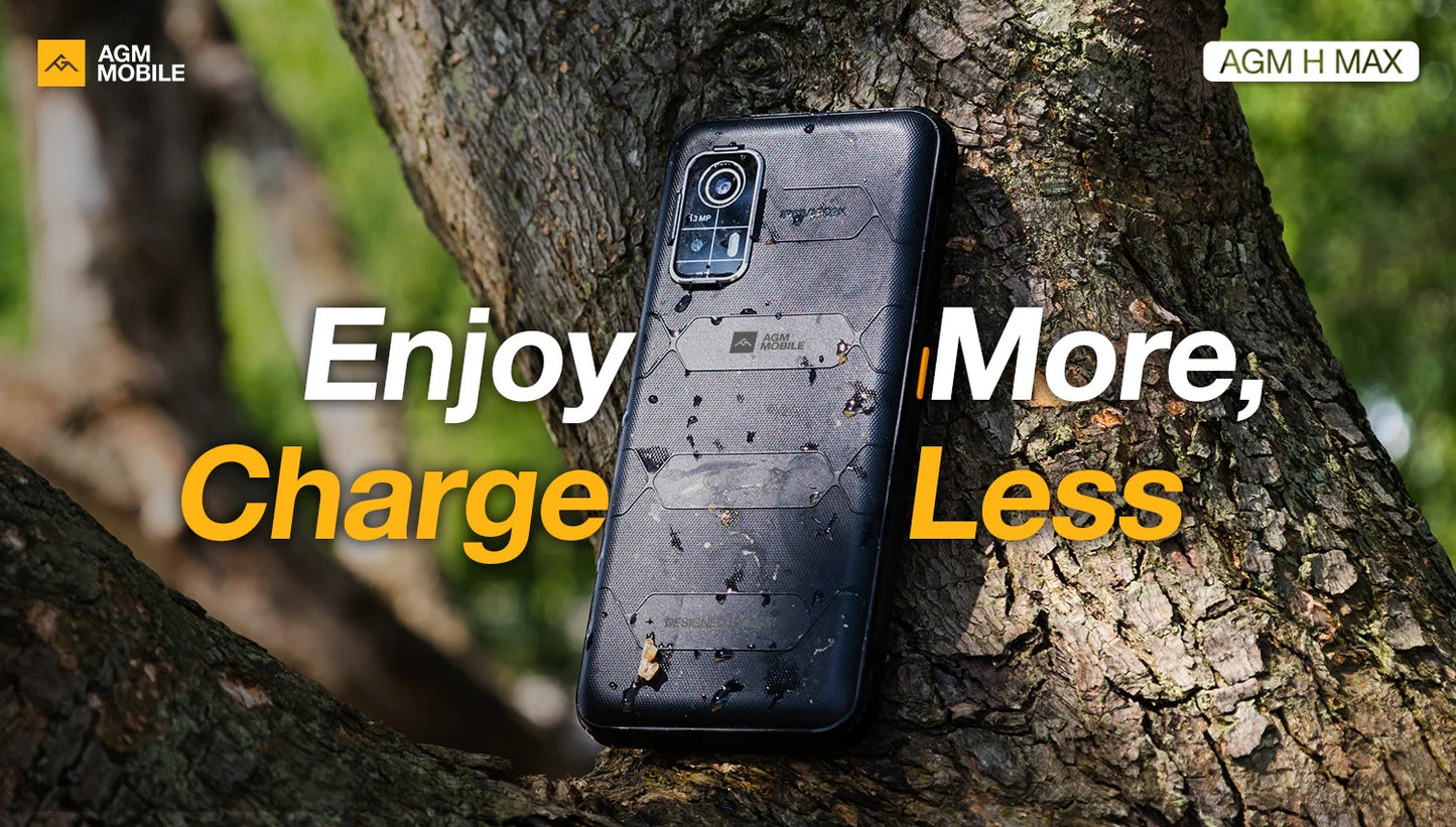 AGM H MAX Rugged Smartphone 8+256GB 10000mAh Battery  HD+ Display 3 Card Slot NFC OTG Reverse Charge Waterproof