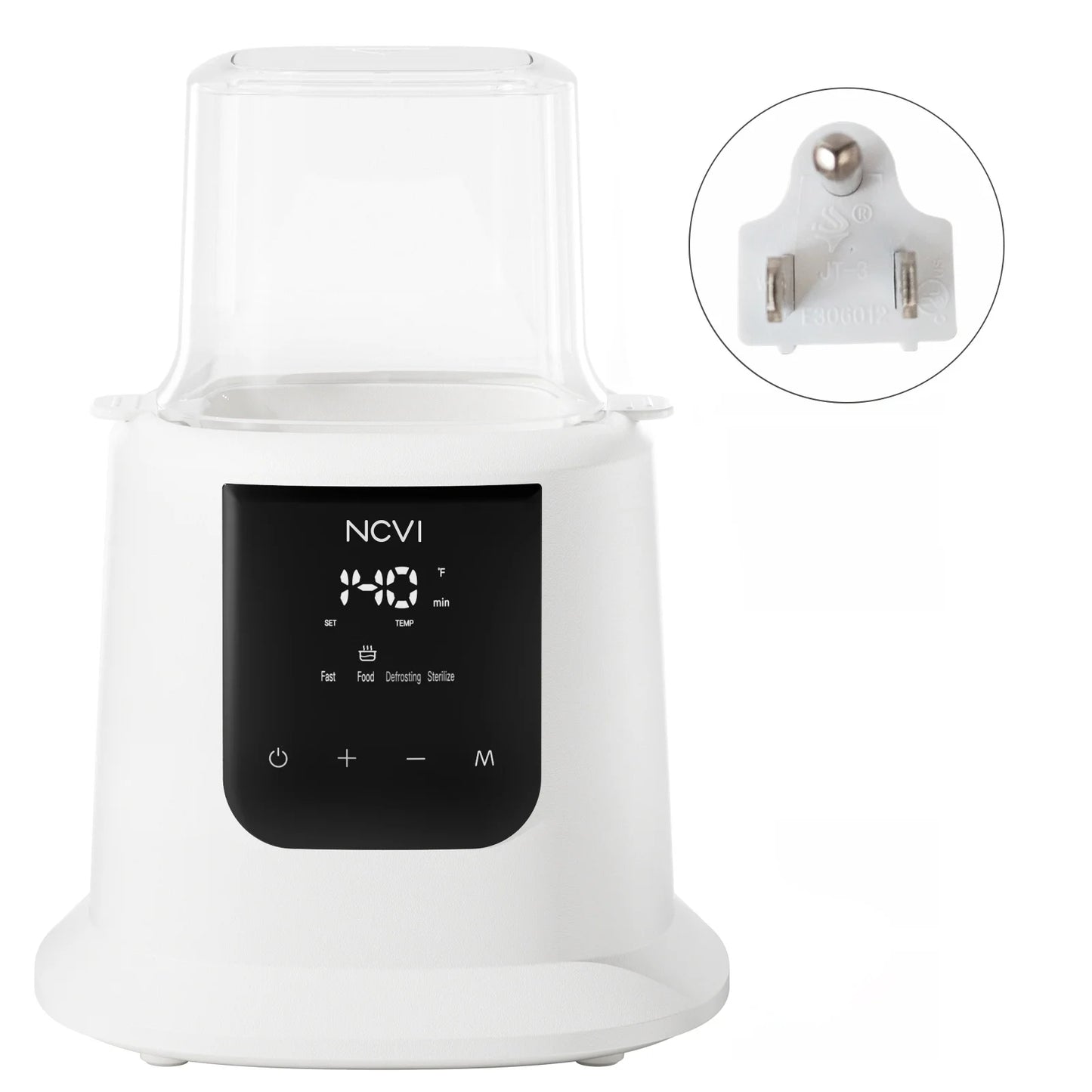 NCVI Baby Bottle Warmer, Milk  Fast Heating & Defrosting Food Heater and Steam Sterilizer with LCD Display,Timer