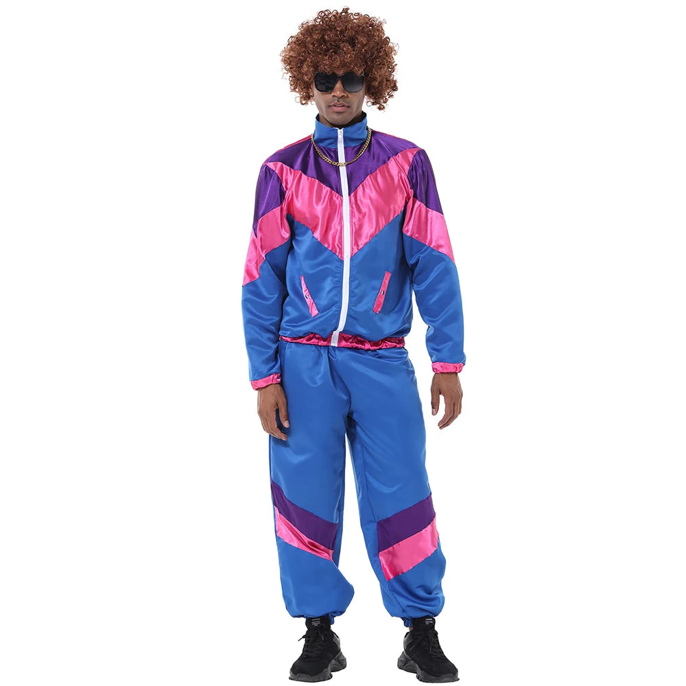 Halloween Couples Hippie Costumes for Women Male Vintage 70s 80s Rock Disco Cosplay Outfits Hip Hop Disco Hippie Costume