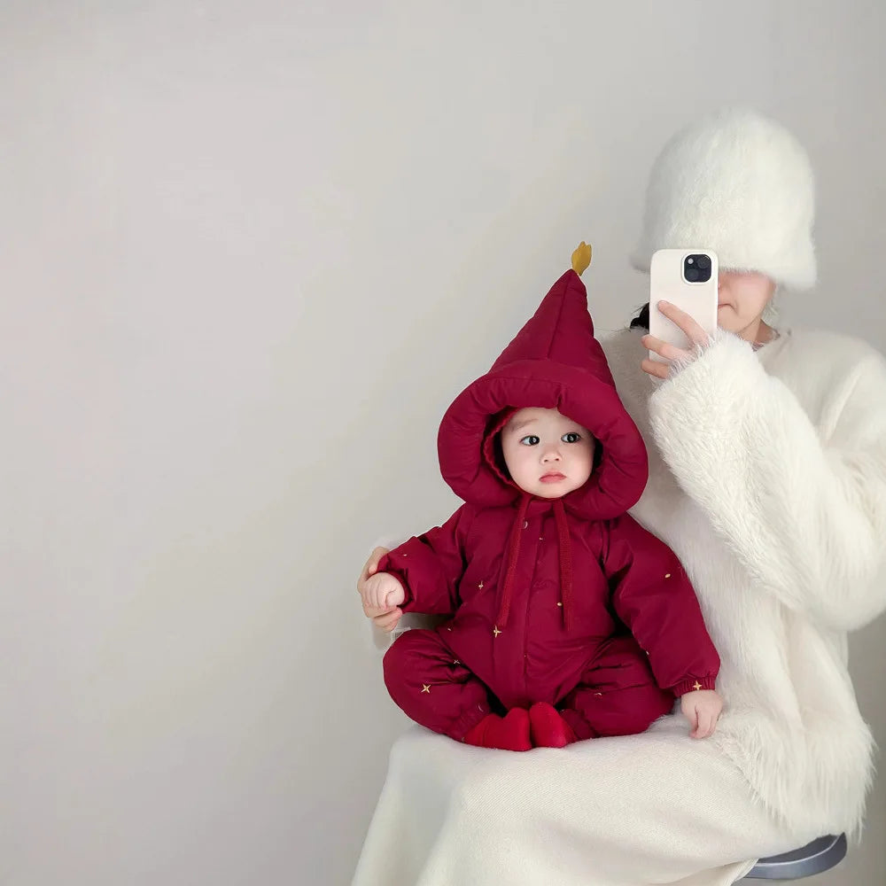 Rompers Jumpsuit Climbing Crawling Coats Baby Clothes New Children Clothing Winter 2025 Thick Boys Girls Cute Cotton Fashionable