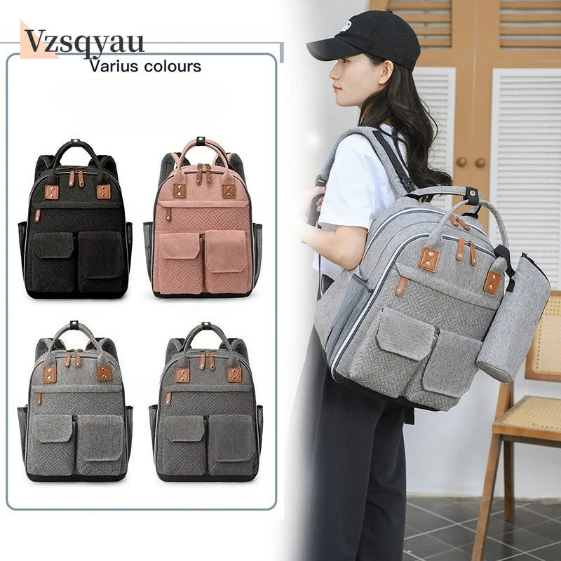 Diaper Bag Backpack for Stroller Waterproof Mummy Large Capacity Outdoor Travel Nappy Maternity Bag with Portable Changing Pad