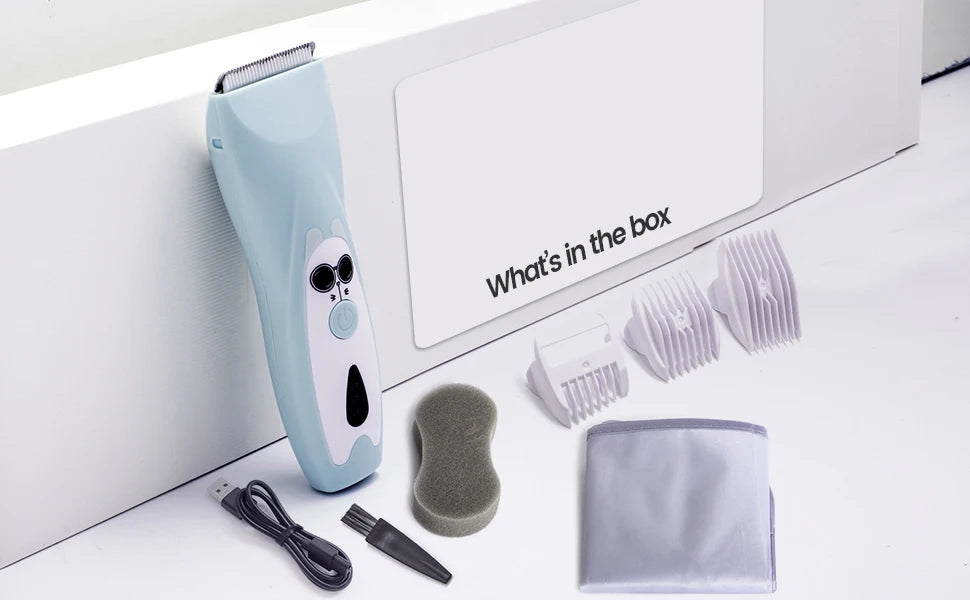 Quiet Baby Hair Clipper Electric Rechargeable Kids Hair Trimmer for Children Grooming Haircut Machine Ceramic Blade Waterproof