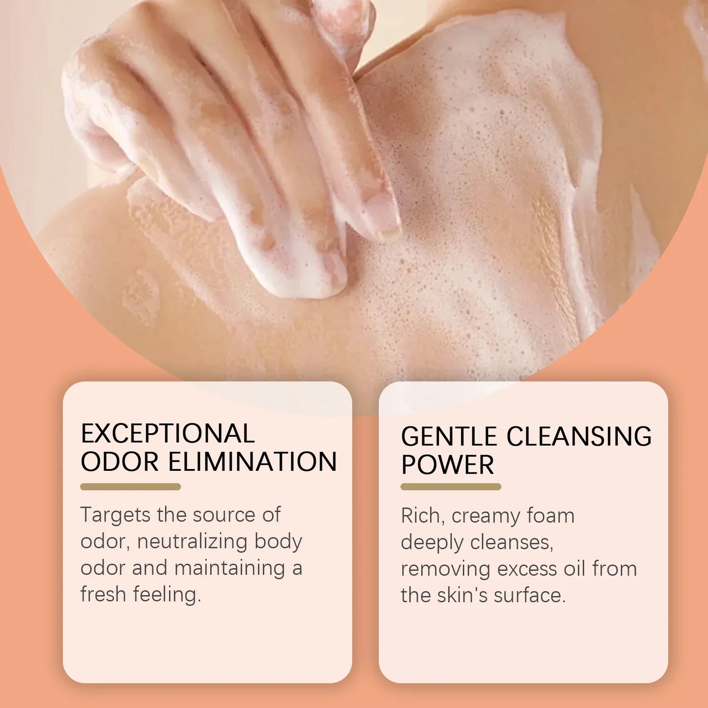 Persimmon Body Cleansing Soap For Body Odor Removal Long-Lasting Oil Control Fresh Natural Fruit Aroma Foaming Body Bath Soap