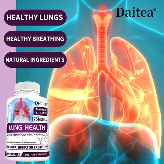 Lung Detox & Cleanse - Supports Bronchial and Respiratory Health, Relieves Breathlessness, Boosts Immunity - 120 Capsules