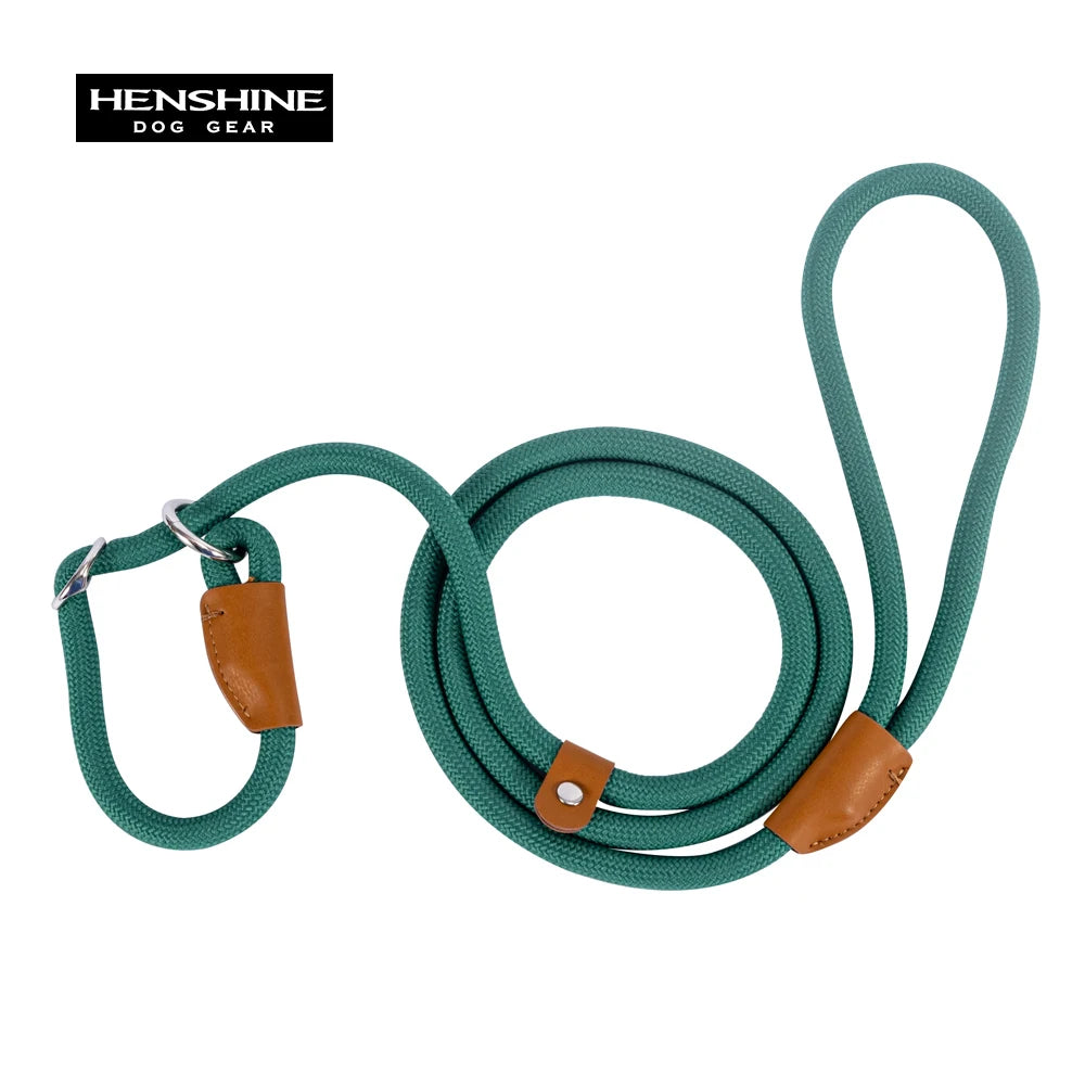 Convenient Durable Nylon Slip Rope Best Dog Leash Collar Adjustable Slide Fastener Loop Medium to Large Scale Leash for Dog Pet
