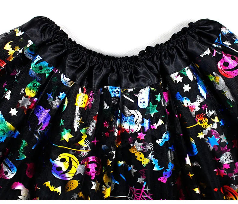 Halloween Girls Tulle Short Tutu Skirt Children Fancy Ballet Dancewear Party Costume Ball Gown Mini Skirt