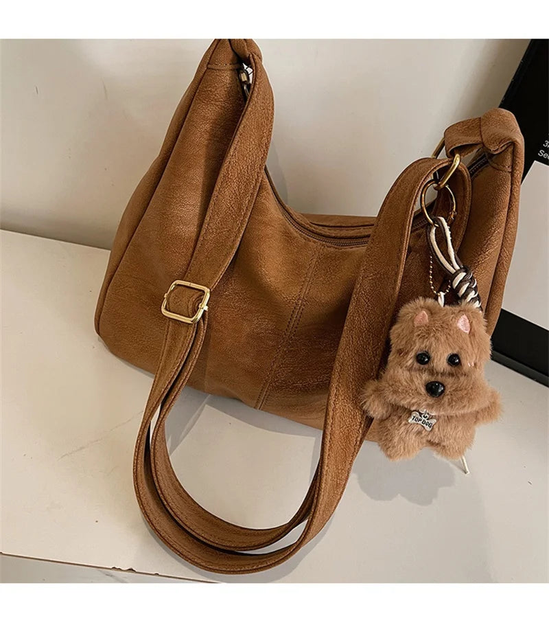 Fashion Soft PU Leather Tote Bags for Women Trend Female Simple Large High Capacity Shoulder Women Handbags Messenger Bags