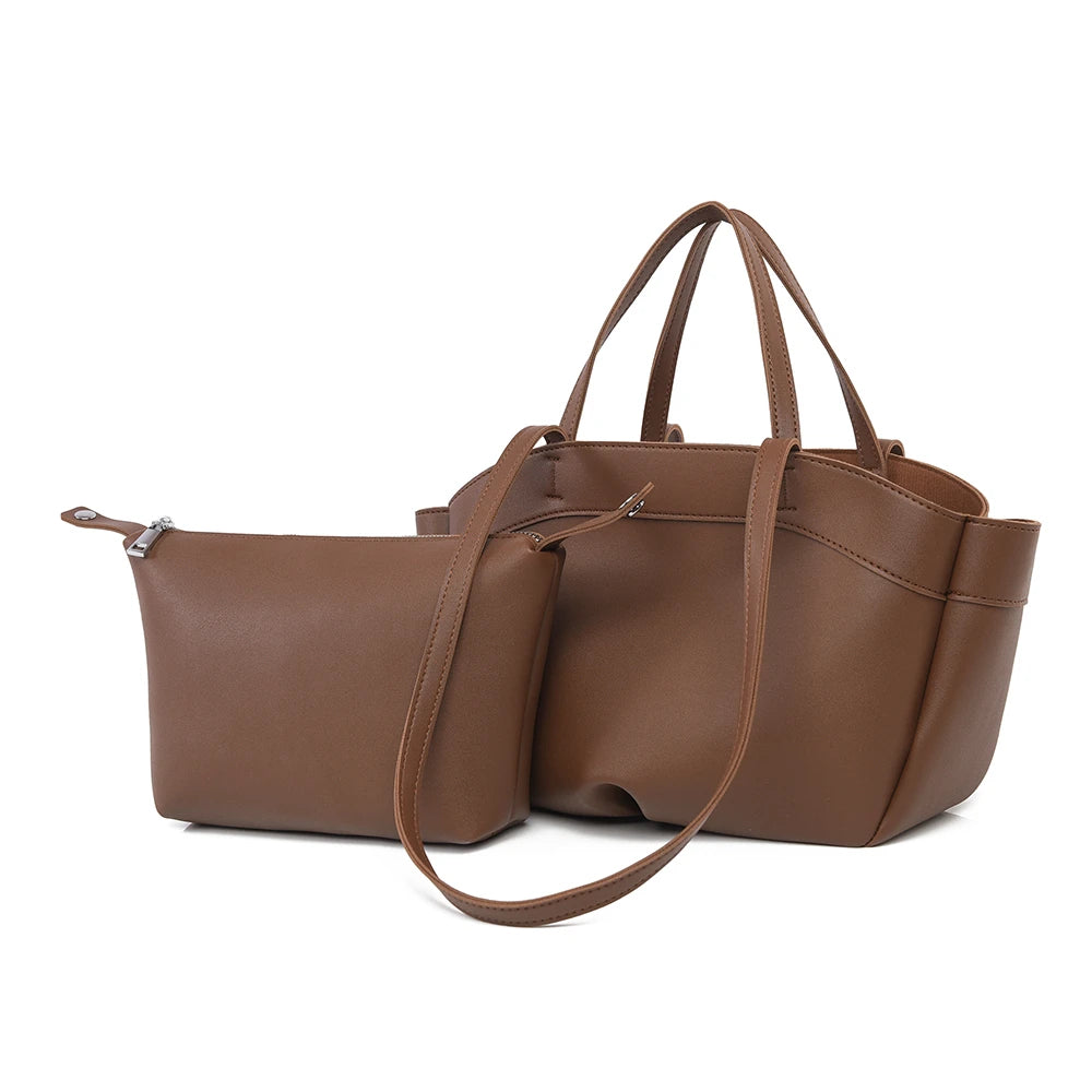 Premium Structured Tote Bag for Women – Elegant  Top Handle & Shoulder Strap, Luxury Leather Handbag for Work & Everyday