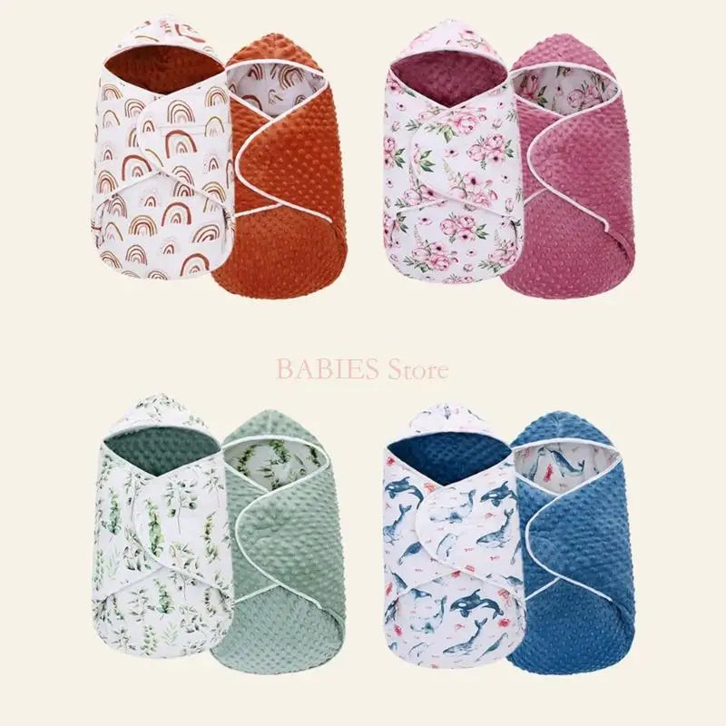 C9GB Baby Car Seats Wrap Blanket Breathable Cotton Baby Swaddles Multiple Pattern
