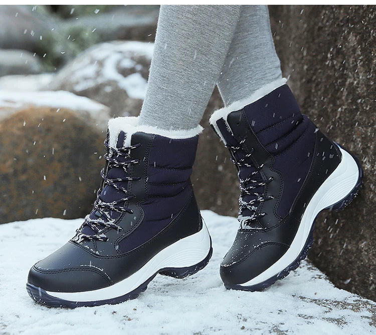Snow Women's Boots Lightweight Woman Shoes Platform Shoes Women Plush Mid High Boots New Botas Mujer Winter Ladies Boots