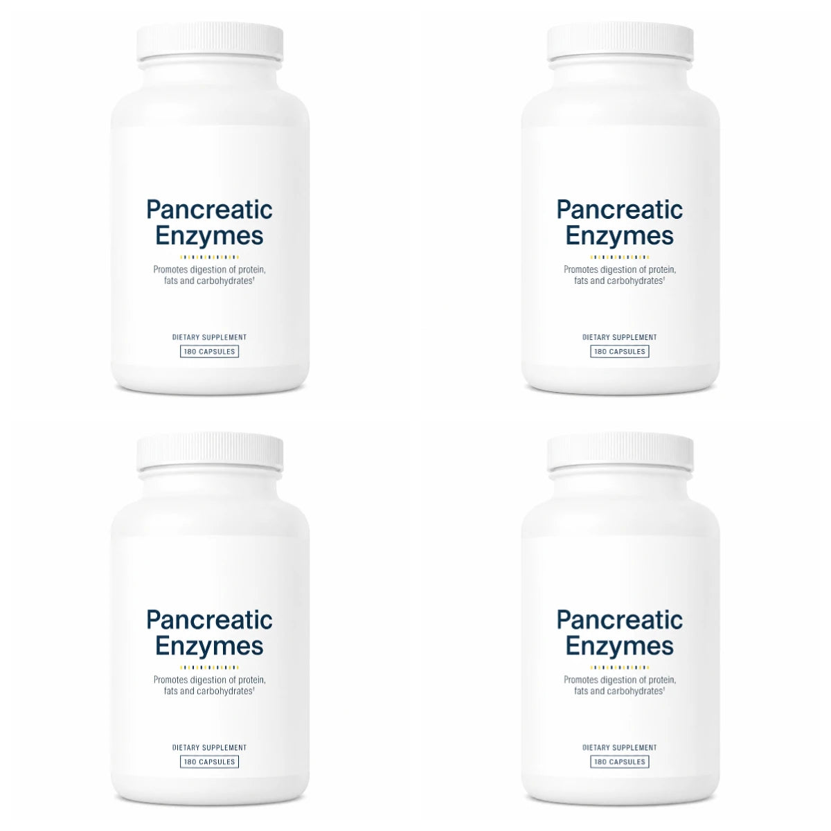 Digestive Enzyme Supplement 180 Capsules Pancreatic Enzyme Blend Protease Amylase Lipase Supports Protein Fat Carb Digestion