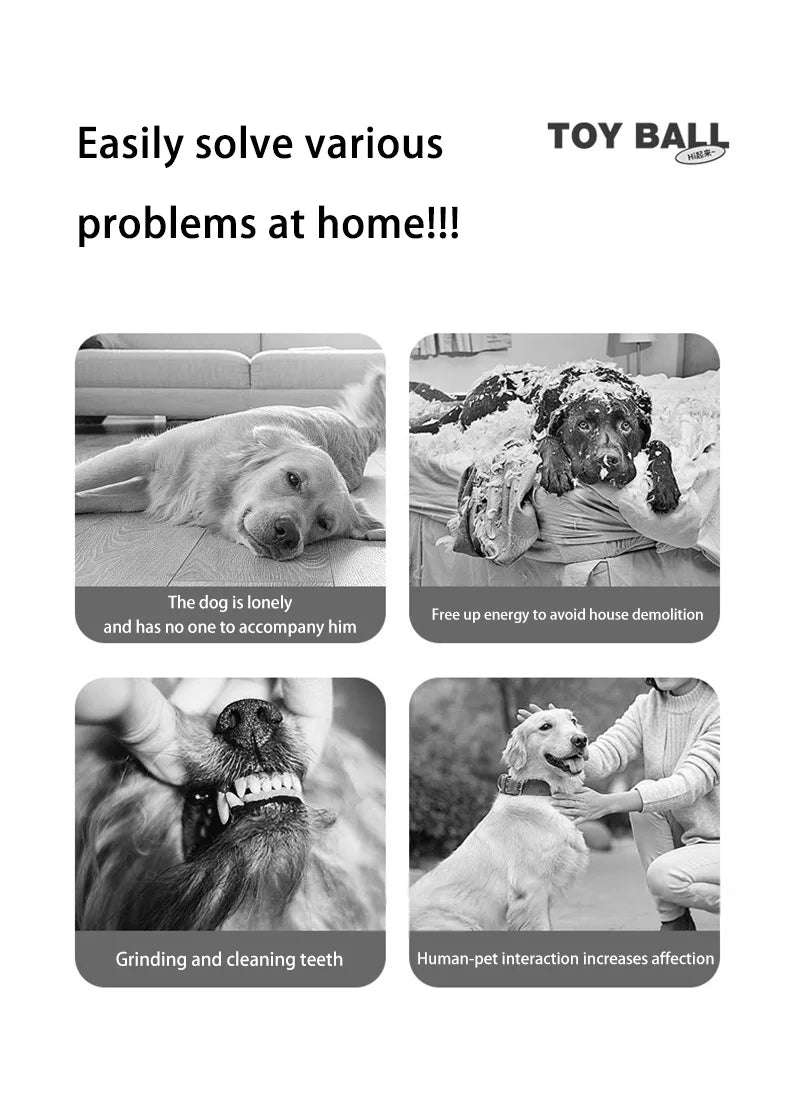 Smart Dog Toy Ball Electronic Interactive Pet Toy Moving Ball Rope USB Automatic Moving Bouncing for Puppy Chew Products