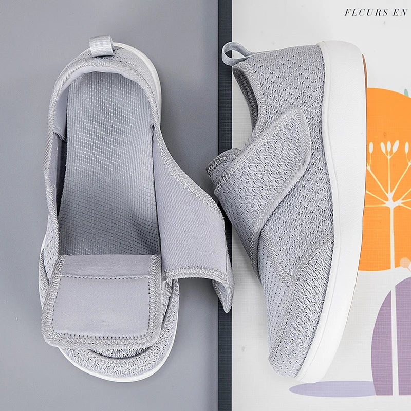 Men Women Open Shoes for Elderly Adjustable Diabetic Shoes Swollen Foot Fat Wide Hallux Valgus Bunion Orthopedics Thumb Eversion