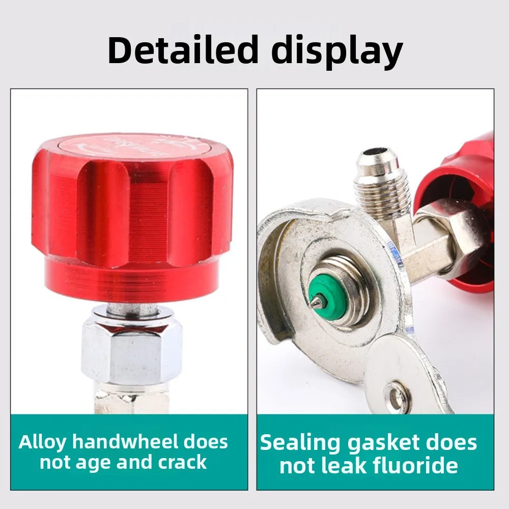 Refrigerant Bottle Opener Air Conditioner Refrigerant Can Tap Valve Bottle Opener Tool Brass Dispensing Valve R410 D4L5
