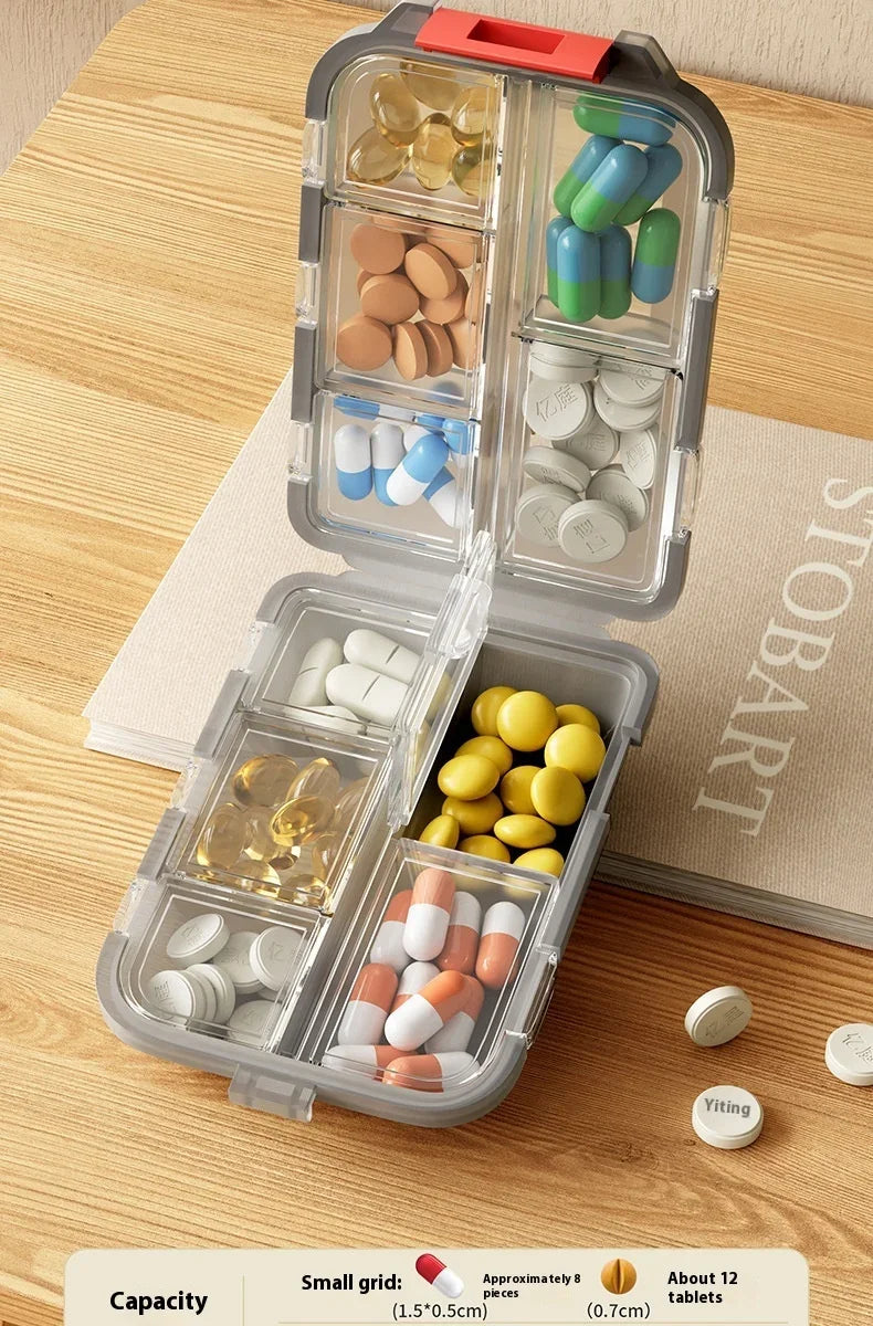 Travel Pill Organizer Moisture Proof Pills Box for Pocket Purse Daily Pill Case Portable Medicine Vitamin Holder Container