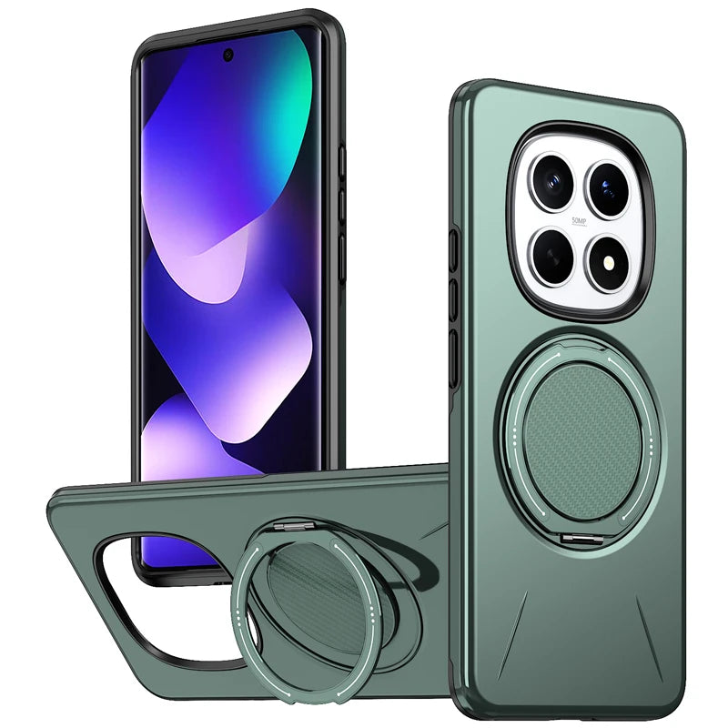 For Xiaomi Redmi Note 15 Pro Plus, 15 Pro 5G Magnetic Case ELVEV Anti-scratch Hard PC Bracket Suction Phone Cover