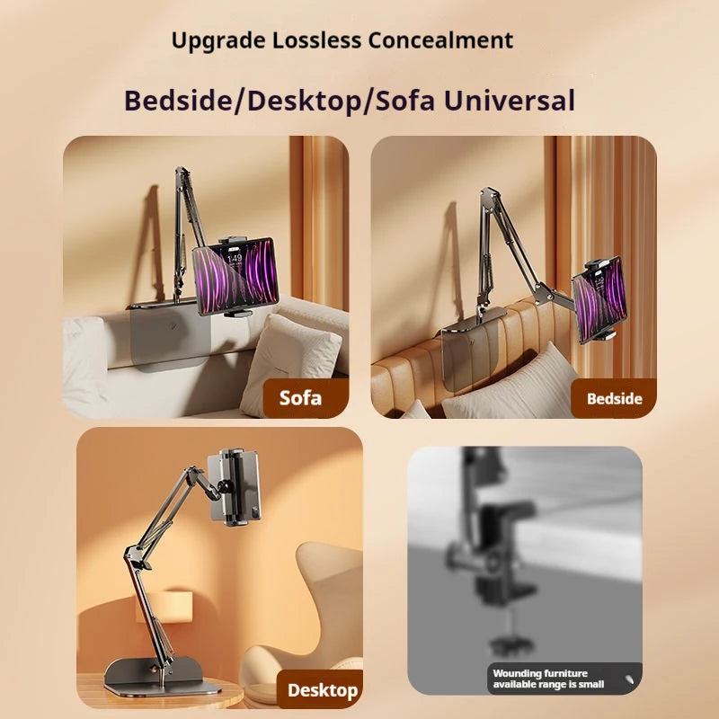Adjustable Bedside Phone Stand Suitable For iPad Tablet Multifunctional Metal Extendable Lazy Person Watching Tv On The Bed