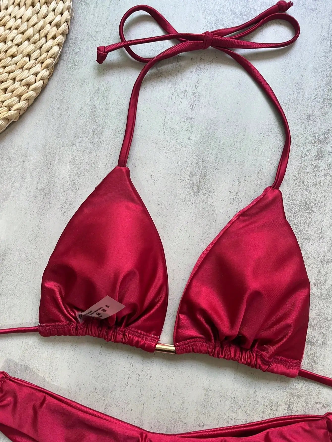 2026 Sexy Folds Bikini Set Solid Micro Bikinis Women Swimsuit Female Triangle Swimwear Beach Wear Bathing Suit
