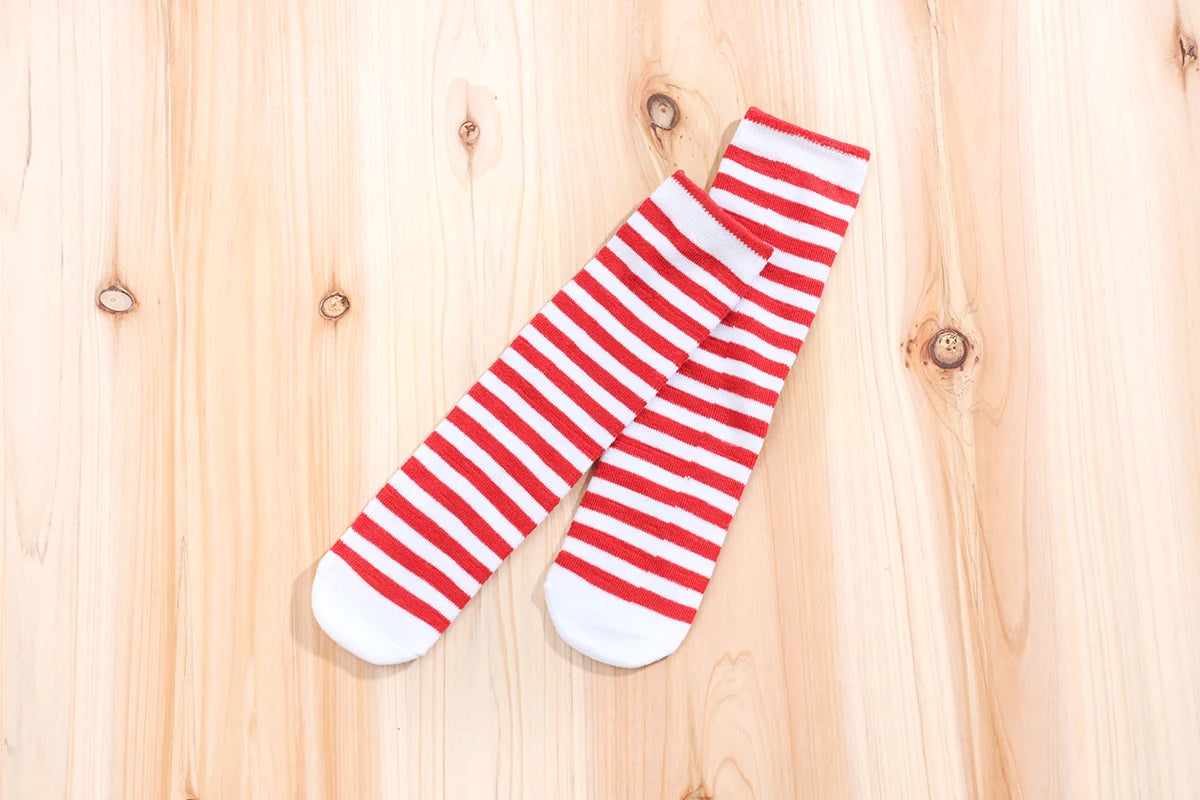 IURNXB Infant Baby Girl Dress with Hat Socks Christmas Outfits 3pc Set Cute Santa Claus Long Sleeve Princess Skirt Dresses 0-18M