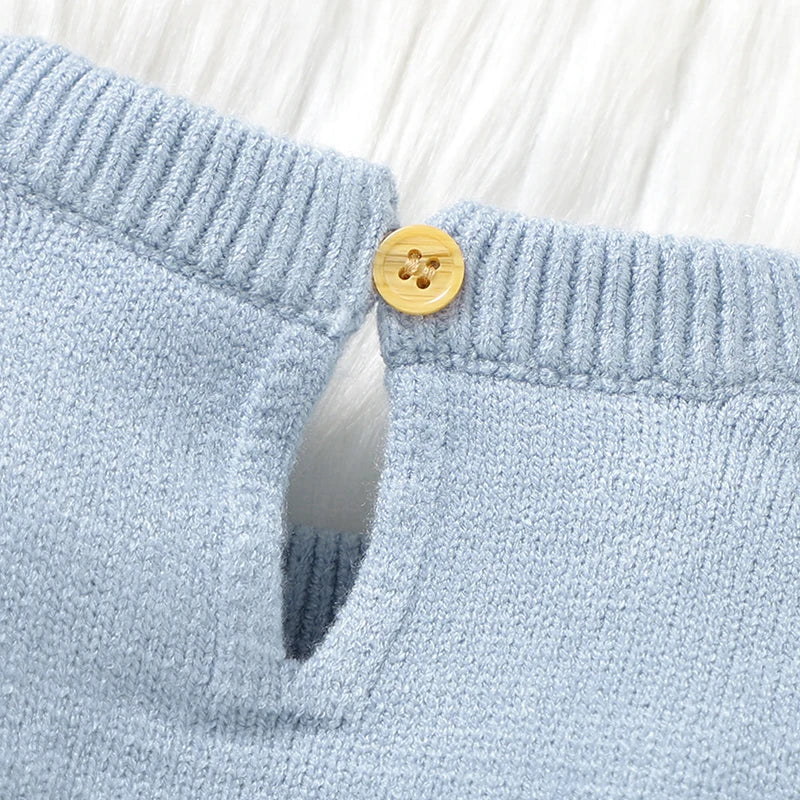 Sweet Autumn Winter Long Sleeve Baby Boys & Girls Rompers + Hat Outfits Soft Knitwear Newborn Infant Bodysuit Jumpsuit Playsuit