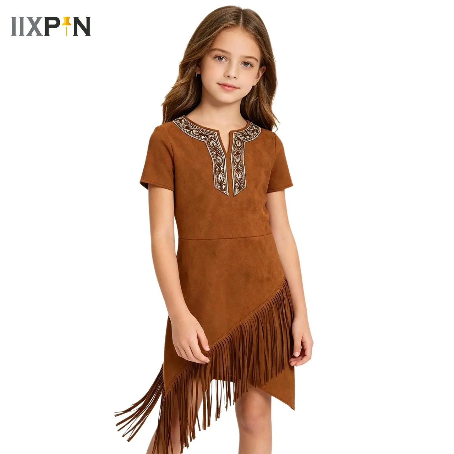 Halloween Indian Princess Costumes Big Girls Pocahontas Huntress Costume Purim Party Mardi Gras Fancy Dress Up Savage Forest