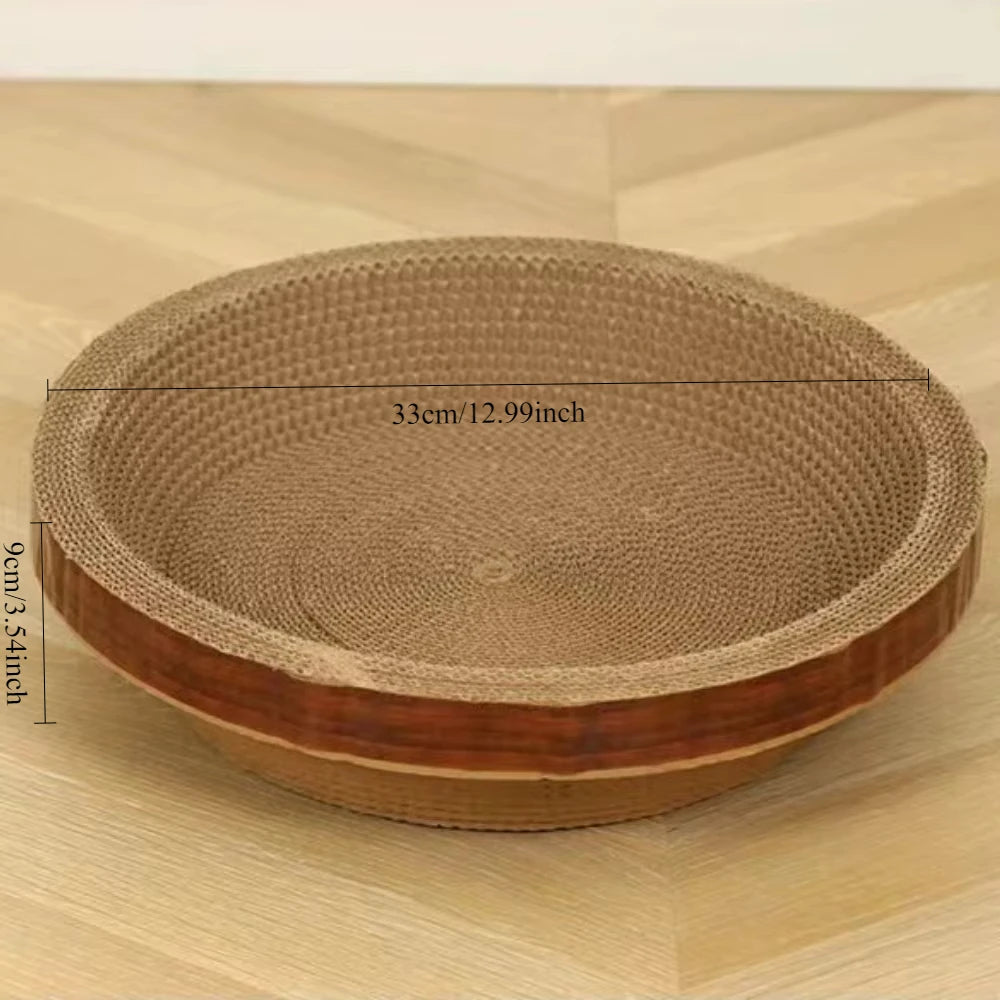 Cat Scratching Board Protect Furniture Grinding Claw Toys Round Oval Corrugated Paper Wear-resistant Cat Nest Scratching Board
