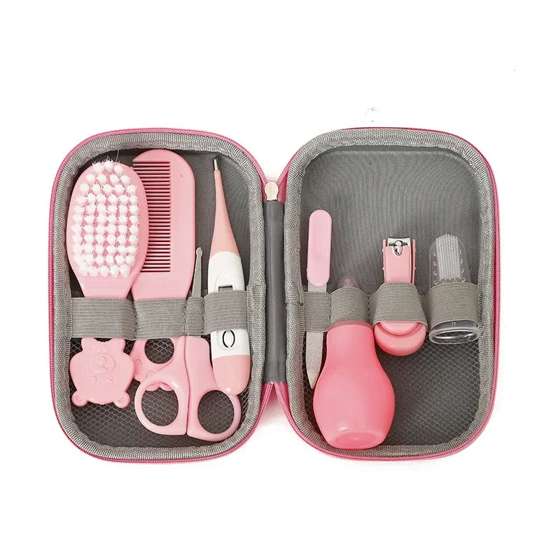 Cleaning Set Child Care Nail Clippers 8PCS Comb Massage Soft Bristle Brush Set Kit