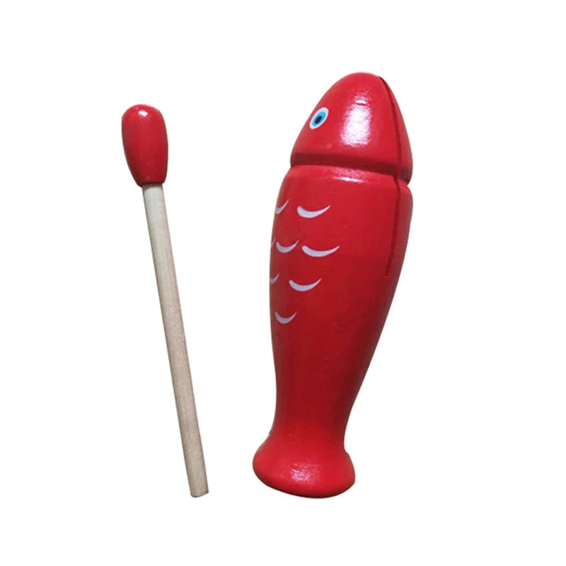 Children Musical Instrument Toys Mini Wooden Baby Stroller Accessories Clapping Board Log Color Bell Sand Hammer Sound TMZ