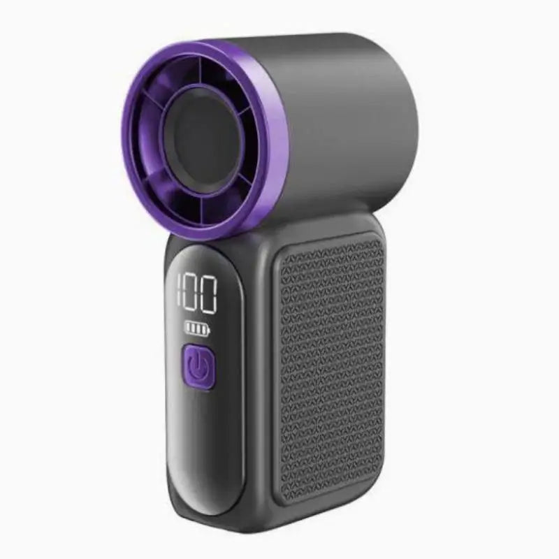[Hot] 3600mAh Portable Mini Handheld Fan 3.5' Ultra High-Speed 16900 RPM With LED Display 6-Speed Cooling