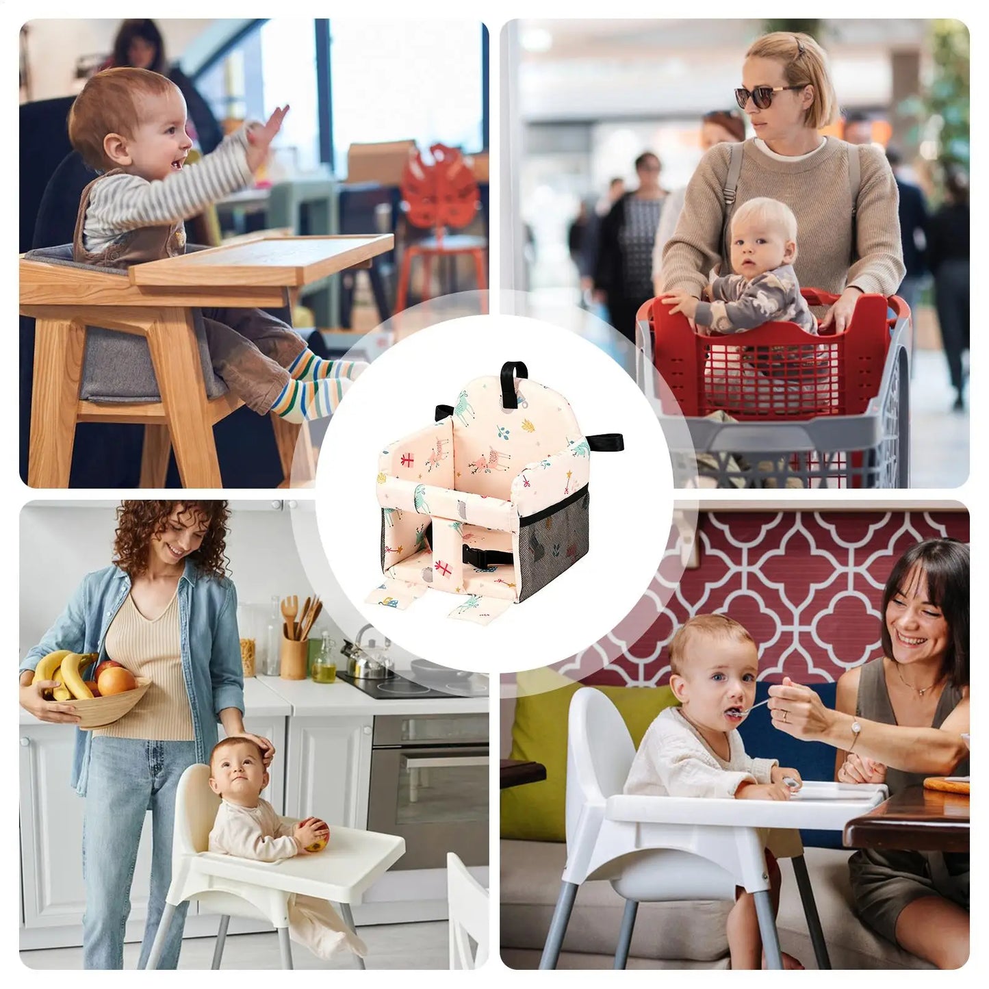 Kids Shopping Cart Cover Swing Liner For Children Kids Booster Seat Cover For Restaurant Dining Room Home Vacation Shopping