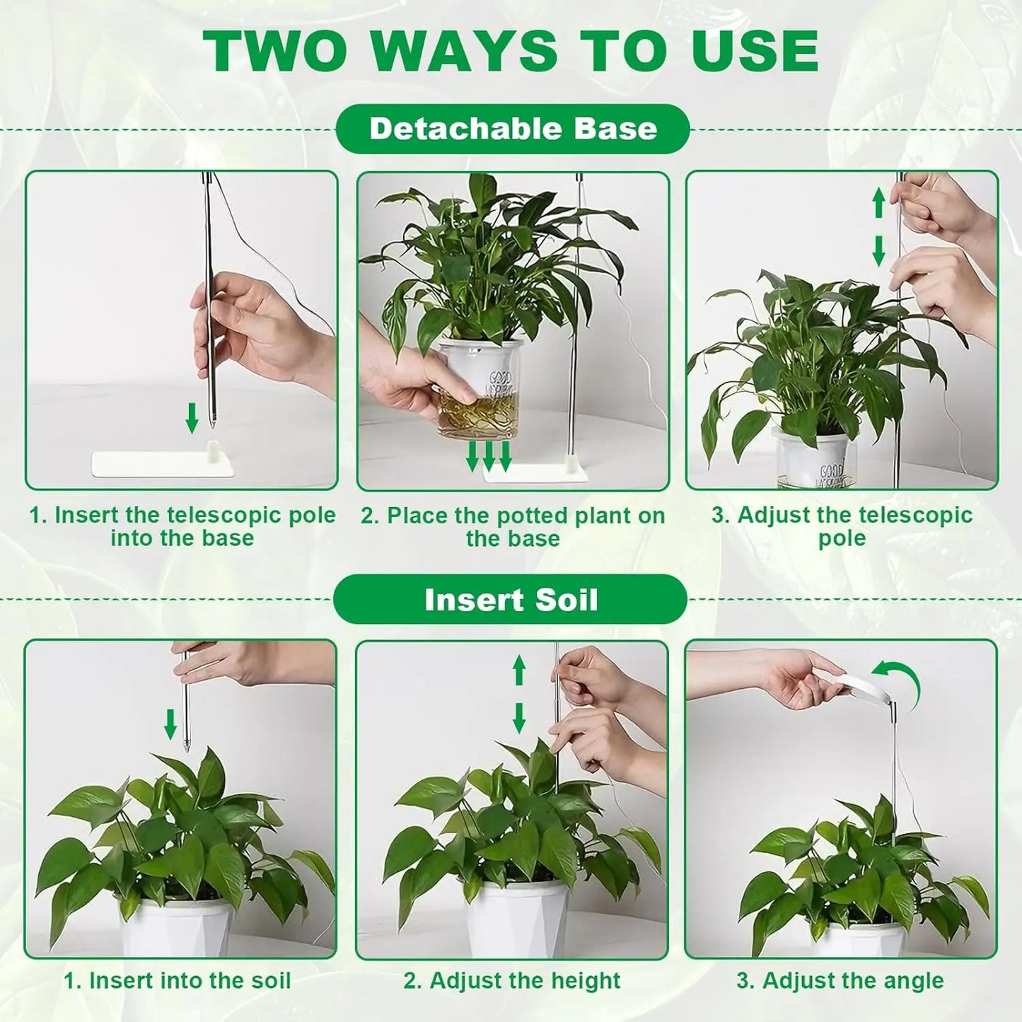 LED Grow Light USB 5V Full Spectrum Plant Growing Lamp Indoor Plants Seedlings Succulents Timer Dimmable Brightness Plant